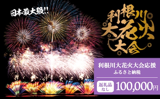 【返礼品なし】利根川大花火大会応援ふるさと納税 (100000円分) 【茨城県境町】