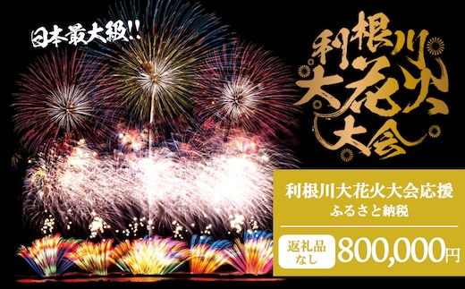 【返礼品なし】利根川大花火大会応援ふるさと納税 (800000円分) 【茨城県境町】