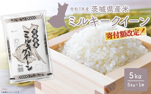 【寄付額改定】【令和8年2月内発送】 ミルキークイーン 5kg×1袋 茨城県産 少量 人気 米 【令和7年産/白米】 K2660