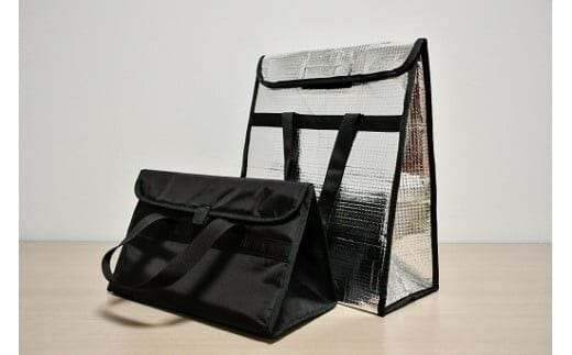 アウトドアやコンビニ買い物に！保冷バック大小 ｻｲｽﾞ（各１個）セット