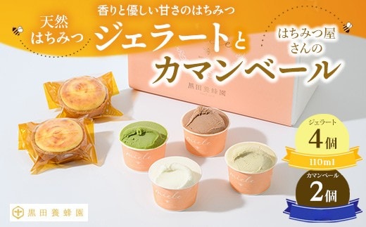 はちみつ ジェラート と はちみつ屋さん の カマンベール（ジェラート等6個） スイーツ お菓子 アイス シャーベット お菓子 ケーキ タルト ※北海道・沖縄・離島への配送不可
