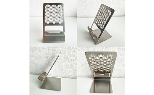 スマホスタンド（組子） 雑貨 小物 スマートフォン スマホ用 携帯用 アクセサリー ステンレス 動画 テレワーク タブレット用 タブレット ゲーム 撮影 充電