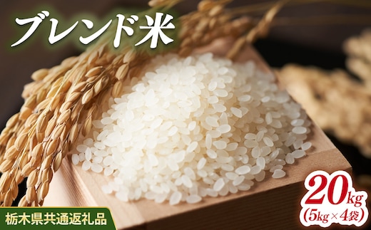 米 ブレンド米 20kg(5kg×4) 栃木県産【栃木県共通返礼品】