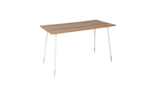 【＆FREL】ワークテーブル 天板（ミディアムオーク）脚/フレーム（ホワイト）幅90 奥行45 高さ72 インテリア デスク シンプル ワークデスク 作業デスク 作業テーブル パソコンデスク ※離島への配送不可