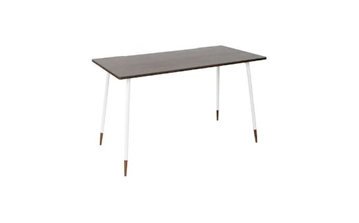 【＆FREL】ワークテーブル 天板（ウォールナット）脚/フレーム（ホワイト）幅120 奥行60 高さ72 インテリア デスク シンプル ワークデスク 作業デスク 作業テーブル パソコンデスク ※離島への配送不可