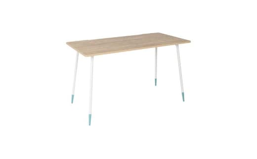 【＆FREL】ワークテーブル 天板（ライトオーク）脚/フレーム（ホワイト）幅 120 奥行60 高さ72 インテリア デスク シンプル ワークデスク 作業デスク 作業テーブル パソコンデスク ※離島への配送不可