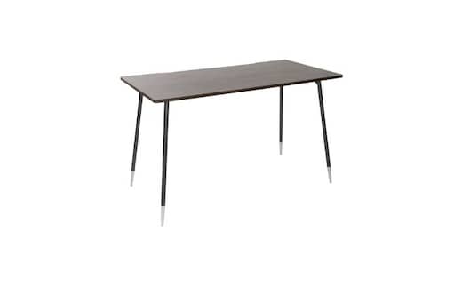 【＆FREL】ワークテーブル 天板（ウォールナット）脚/フレーム（ブラック）幅120 奥行60 高さ72【ポリッシュ】 インテリア 快適 作業 シンプル 薄め 電源 ケーブル 耐久性 ※離島への配送不可