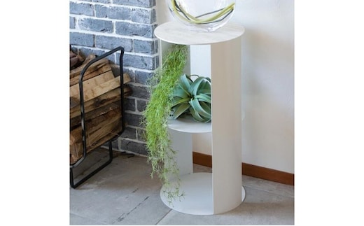 【＆FREL】SCサイドテーブル ハイタイプ ホワイト 直径35cm 高さ70cm インテリア 家具 シンプル スタイリッシュ 寝室 リビング お店 店舗 おしゃれ ベッドサイド ※離島への配送不可