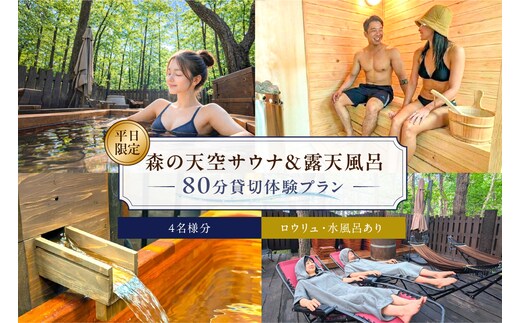 平日限定！サウナ＆露天風呂80分貸切体験プラン 4名様分 ns115-001-4