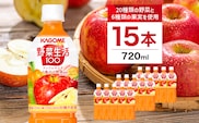 カゴメ　野菜生活100　アップルサラダ　720mlPET×15本【 飲料 野菜ジュース 栃木県 那須塩原市 】 ns001-028