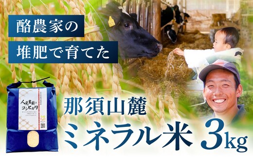 【令和7年産米】那須山麓ミネラル米 3kg ns130-002