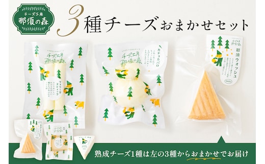 【チーズ工房那須の森】那須の森3種チーズおまかせセット（カチョカバロ＋フィラータスティック＋おまかせチーズ1種） ns003-001
