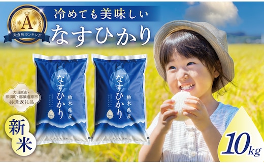 【大田原市・那須塩原市・那須町共通返礼品】＜米＞令和7年産 栃木県産 なすひかり10ｋｇ ＪＡなすの産地直送 ns005-001-10