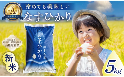 【大田原市・那須塩原市・那須町共通返礼品】＜米＞令和7年産 栃木県産 なすひかり 5ｋｇ ＪＡなすの産地直送 ns005-001-5