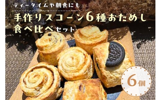 【ティータイムや朝食にも】手作りスコーン6種おためし食べ比べセット【 栃木県 那須塩原市 】 ns068-002