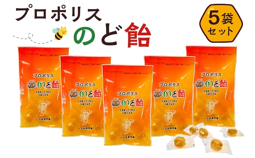 プロポリスのど飴 5袋【 栃木県 那須塩原市 】 ns008-015