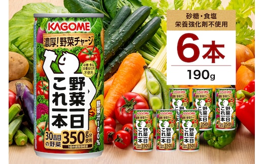 カゴメ 野菜一日これ一本 190g×6缶 ns038-005
