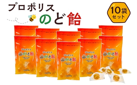 プロポリスのど飴 10袋【 栃木県 那須塩原市 】 ns008-016