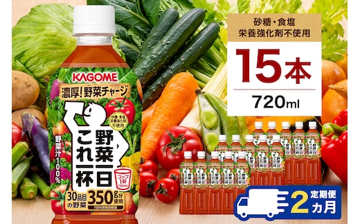 【定期便2ヵ月】カゴメ 野菜一日これ一杯 720ml 15本 ns111-036