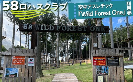 58ロハスクラブ 空中アスレチック『Wild Forest One』利用券