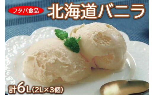 北海道バニラ計6L（2L×3個）｜アイス デザート 業務用 ※離島への配送不可