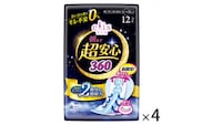 エリス 朝まで超安心 360（特に多い日の夜用）羽つき 36cm 48枚（12枚×4パック）