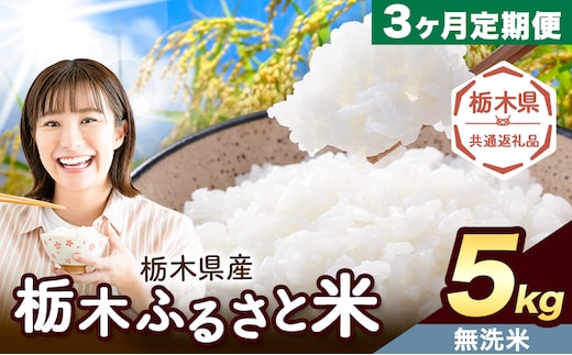 【3ヶ月定期便】米 栃木 ふるさと米 無洗米 5kg《申込月の翌月から出荷開始》栃木県 野木町 米 白米 精米 国産 お米 おこめ お弁当 おにぎり【栃木県共通返礼品】---nogi_local_3_5kg3tei---