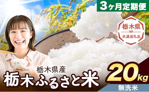 【3ヶ月定期便】米 栃木 ふるさと米 無洗米 20kg (5kg×4袋)《申込月の翌月から出荷開始》栃木県 野木町 米 国産 お米 おこめ お弁当 おにぎり【栃木県共通返礼品】---nogi_local_21_20kg3tei---