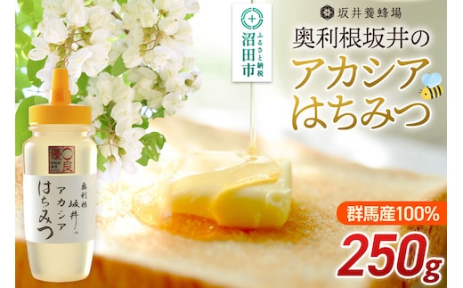 奥利根坂井のアカシアはちみつ 250g×1本 坂井養蜂場 [蜂蜜 はちみつ ハチミツ 国産 アカシア アカシヤ]