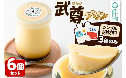 武尊(ほたか)プリン 6個セット【菓子工房 ミセス・マサコ】 [シンプル原材料 保存料など無添加 洋菓子 生菓子 ぷりん]