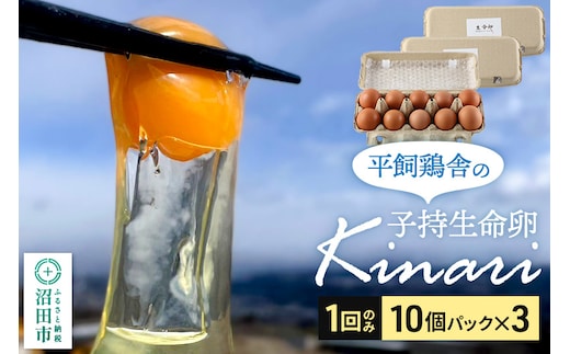 子持生命卵 Kinari（有精卵30個）10個パック×3つセット 自然の恵みファームズ