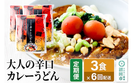 《定期便6回》みのや 大人の辛口カレーうどん 3食セット