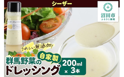 シーザー 200ml×3本 自家製・群馬産野菜で手作りドレッシング