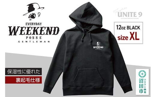 パーカーEVERYDAY WEEKEND POSSE ／12oz foodie EWP-1 ブラックXL