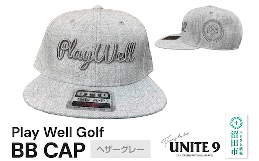 Play Well Golf BB CAP ヘザーグレー フリーサイズ FUN工房UNITE9