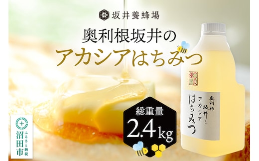 奥利根坂井のアカシアはちみつ 2400g×1本 坂井養蜂場