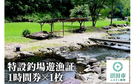 発知渓流つりセンター 特設釣場遊漁証 1時間券×1枚