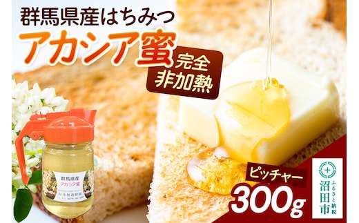 群馬県産 アカシアはちみつピッチャー 300g [蜂蜜 はちみつ ハチミツ 国産 アカシア アカシヤ さっぱりとした甘さ 沼田市]