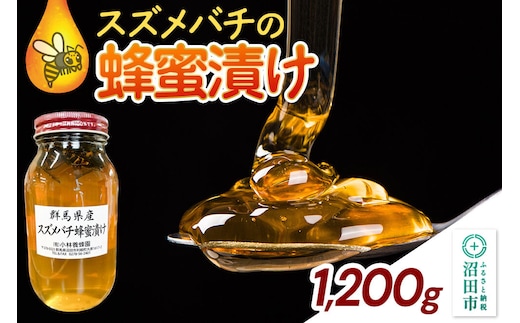 群馬県産 スズメバチの蜂蜜漬け 1200g [蜂蜜 はちみつ ハチミツ 国産 スズメバチ入り 沼田市]