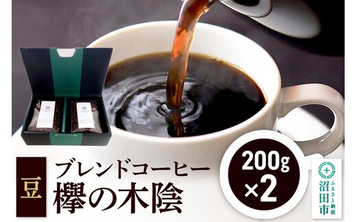 ブレンドコーヒー 豆「欅の木陰」200g×2袋 土田商店