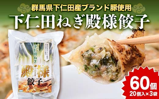 「下仁田名産シリーズ」 下仁田ねぎ殿様餃子 60個（20個×3袋） 餃子 ぎょうざ ギョーザ 中華 冷凍餃子 おかず おつまみ 惣菜 マツコの知らない世界 F21K-488