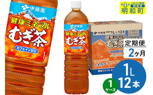《定期便2ヶ月》健康ミネラルむぎ茶 伊藤園 ＜1L×12本＞【1ケース】 [ふるさと納税 お茶 麦茶 ペットボトル 国産 伊藤園]
