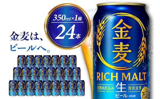 ビール 新 金麦 RICH MALT サントリー 350ml × 24缶 〈天然水のビール工場〉※沖縄・離島地域へのお届け不可 もるつ 麦芽 プレモル サントリー さんとりー びーる beer bi-ru 酒 sake 天然水 ナチュラル Suntory 生ビール クラフト 麦酒 人気 おすすめ バーベキュー キャンプ ソロキャン アウトドア 千代田町 缶ビール 群馬県千代田町産 発泡酒 金麦