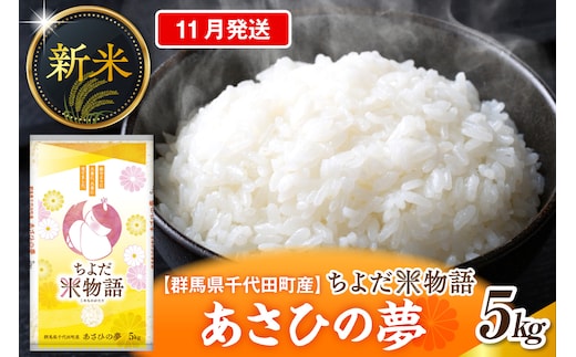 2026年11月発送【令和8年産】群馬県千代田町産 あさひの夢 5kg×1袋 (精米) 群馬県 千代田町