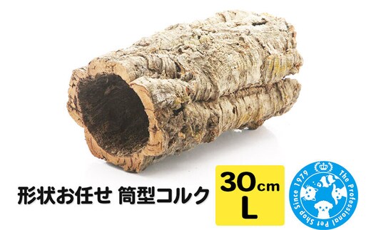 形状お任せ 筒型コルク Lサイズ 長さ30cm エアプランツ 着生植物 [株式会社チャーム charm コルク樹皮 バックパネル ビバリウム 養生植物]