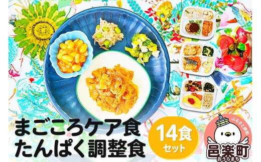まごころケア食 たんぱく調整食 お弁当 ＜冷凍＞ 14食セット [たんぱく調整食 14食 セット 冷凍弁当 冷凍食品 冷凍 弁当 冷食 惣菜 おかず 簡単調理 レンジ調理 介護食 宅配弁当 まごころケア食 たんぱく質 タンパク質]