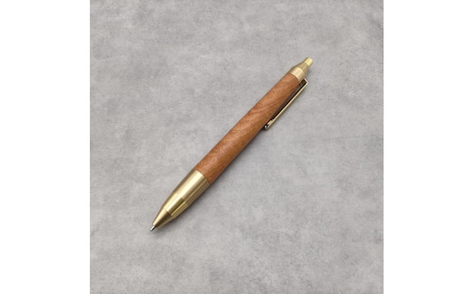 Baton Dor＆ZAWASOU 欅（けやき）木軸ペン スタンダードタイプ ボールペン（真鍮金具）