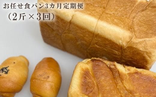 お任せ食パン3カ月定期便（2斤×3回） ／ ぱん しっとり こだわり ミルキー 埼玉県