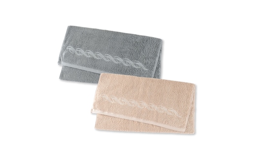 【1秒タオル】ホットマンカラー プレジール バスタオル2枚セット（ベージュ,ブルーグレー）