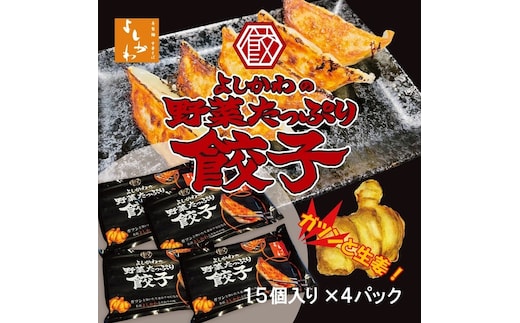 野菜たっぷり餃子(冷凍生餃子15個入り×4パック)